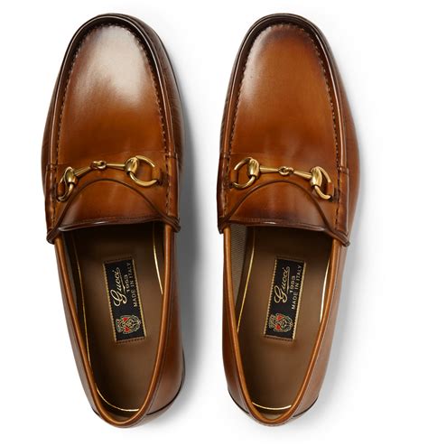 men gucci loafers brown style.